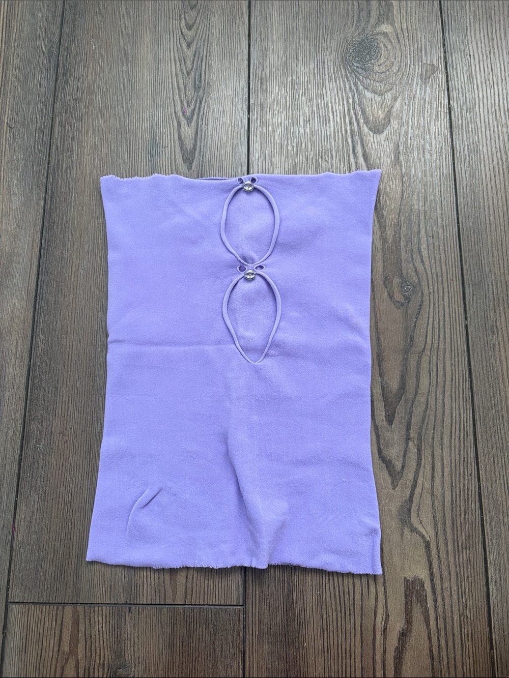 White Fox Lavender Tube Top with Decorative Rings
